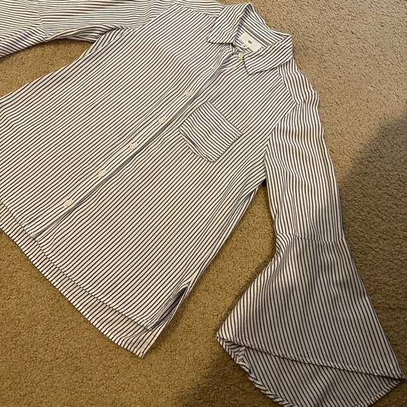 BP. striped bell sleeve blouse - Picture 6 of 11